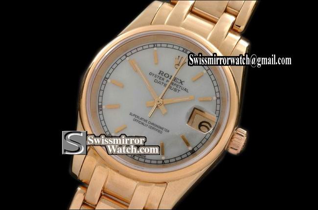 Rolex Midsize Datejust Masterpiece FG Smooth Bez MOP White Stick Swiss Eta 2671-2 Replica Watches