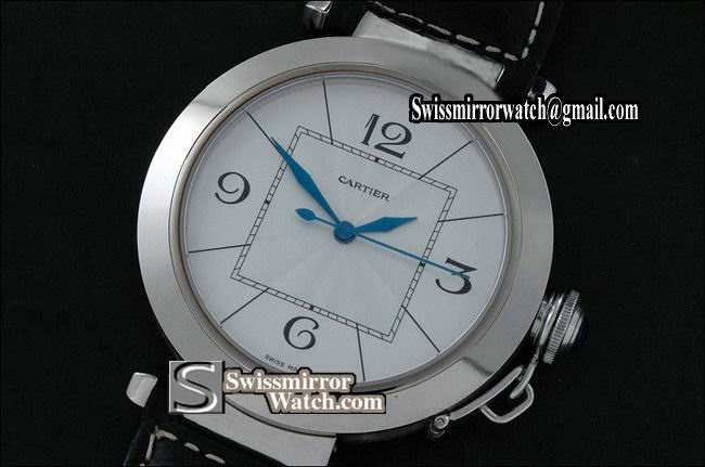 Cartier Pasha 42mm SS White Dial Swiss Eta 2892-2 Watches