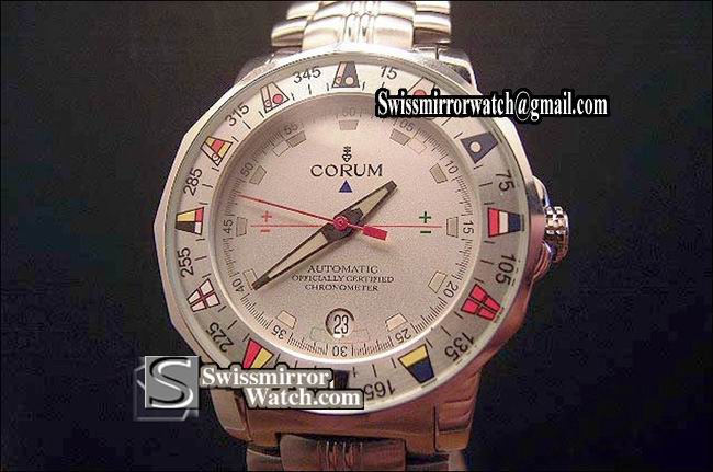 Corum Admiral's Cup SS White Swiss Eta 2836-2 Watches