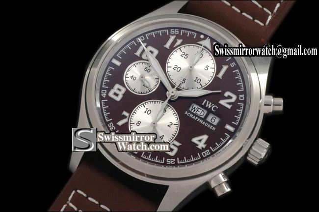 IWC antoine de saint exupery Chrono SS/LE Brown Asia 7750 Replica Watches