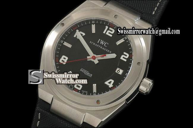 IWC Ingenuier AMG Special Ed SS Black in Nylon Strap Eta 2824-2 Replica Watches