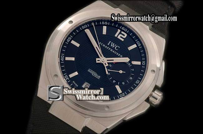 IWC Ingenuier 7 Days SS/SS Black Asia 23J Auto PR Replica Watches