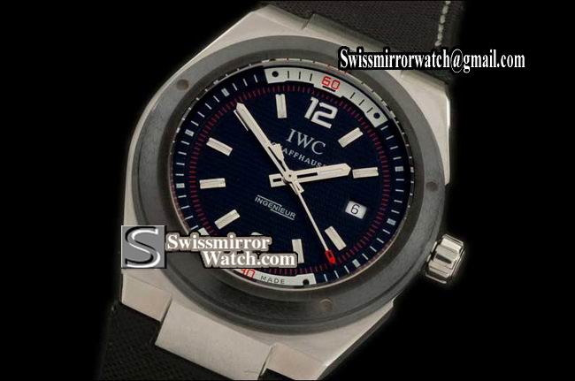 IWC 2007 Ingenuier SS/NY Black Asian 2824-2 Replica Watches