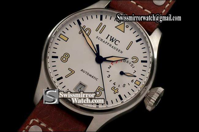 IWC Big Pilot Father & Son SS/LE Brown Wht Asia Auto 25J Replica Watches