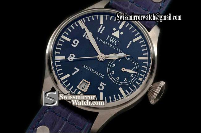 IWC Big Pilot 5002 Limited Ed SS/LE Blue Asia Auto 25J Replica Watches