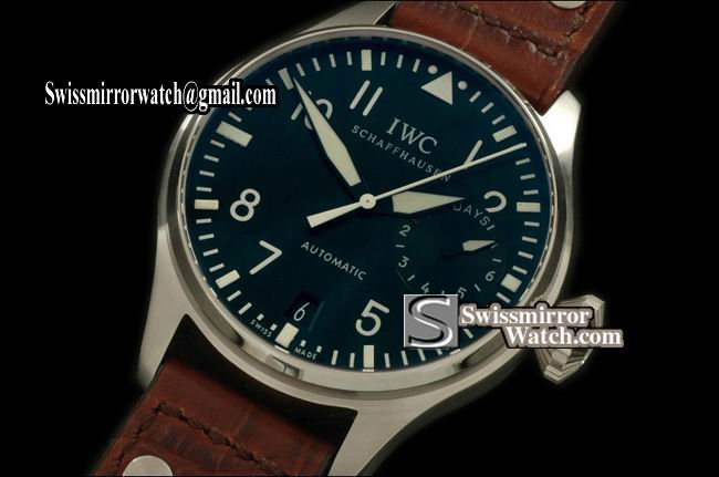 IWC Big Pilot 5004 SS/LE Brown Black Asia Auto 25J Replica Watches