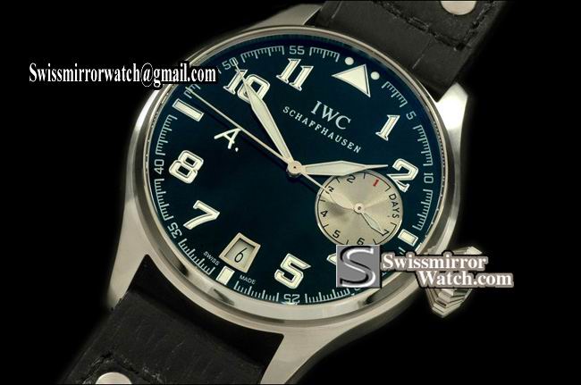 IWC Big Pilot St Ex SS/LE Black Black Asia Auto 25J Replica Watches