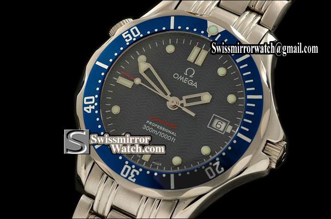 Omega 2007 New Red Seamaster Pro Blue Swiss Eta 2836-2 Replica Watches