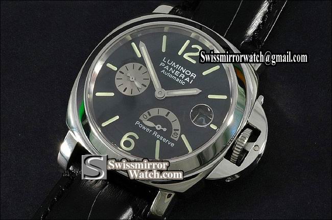 Panerai Luminor Power Reserve Pam 124 In Leather, Working Power Reserve Replica Watches