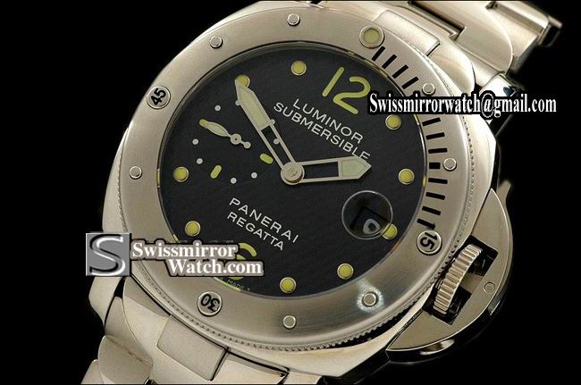 Panerai Luminor Submersible Pam 199 SS Upgraded Regetta Checkered Dial A-7750 28800 Replica Watches
