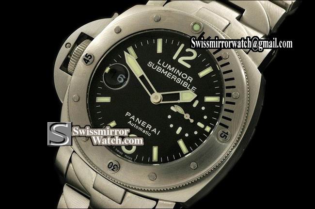 Panerai Luminor Submersible Pam 239 SS Lefty Submersible SS 44mm Asia 7750 Replica Watches