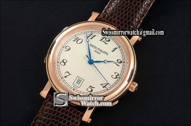 Patek philippe Calastrava 5053 RG White Dial Swiss Eta 2824-2 Replica Watches