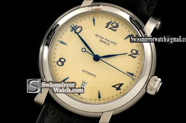 Patek philippe Calastrava 5107 SS Cream Stick/Num 2892-2 Replica Watches