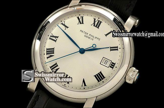 Patek philippe Calastrava 5107 SS White Roman 2892-2 Replica Watches