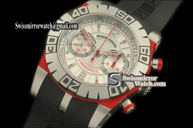 Roger Dubuis Chronoexcel SS/RU/Red White Manual HW Chrono Replica Watches