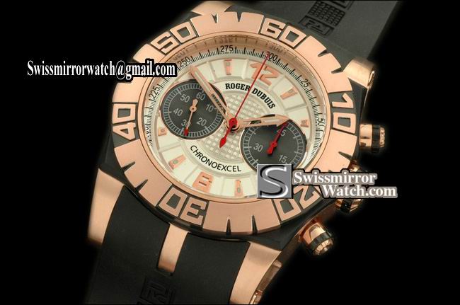 Roger Dubuis Chronoexcel RG/RU/Blk Wht/Blk Manual HW Chrono Replica Watches