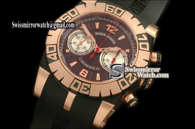 Roger Dubuis Chronoexcel RG/RU/Blk Brown/Wht Manual HW Chrono Replica Watches