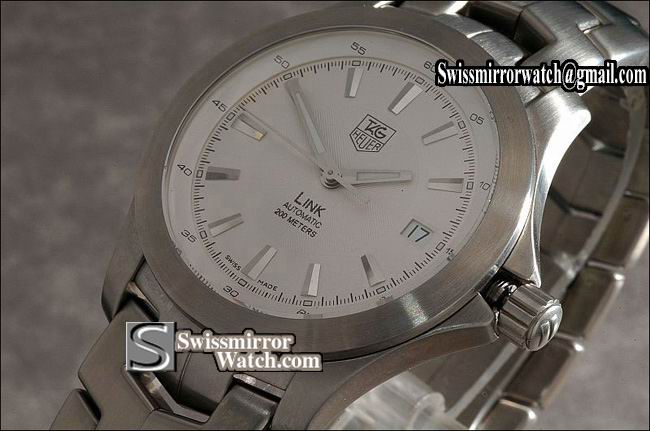 Tag Heuer Link Automatic SS/SS White Swiss Eta 2824-2 Replica Watches