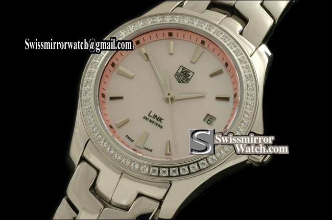 Tag Heuer Link Ladies SS/SS Diam Bez M-Pink Stk S-Qtz Replica Watches