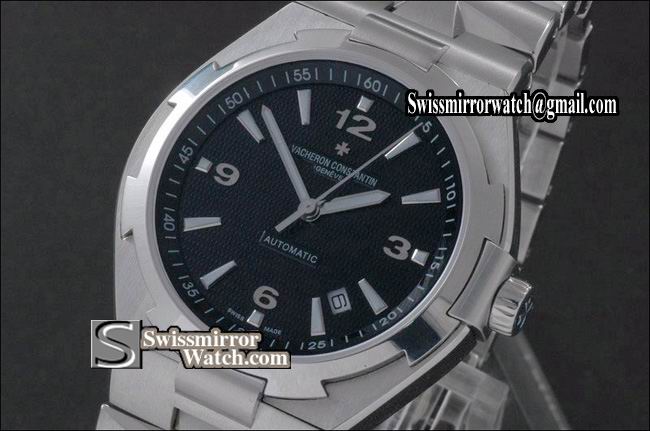 Vacheron Constantin Overseas SS Black (Upgraded) Swiss Eta 2824-2 Replica Watches