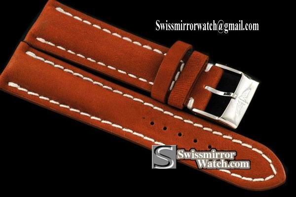 Replica Breitling Leather strap Tanned W/Buckle - For 42/44mm watches