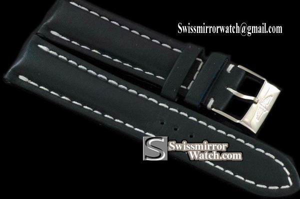 Replica Breitling Leather strap Blue W/Buckle - For 42/44mm watches