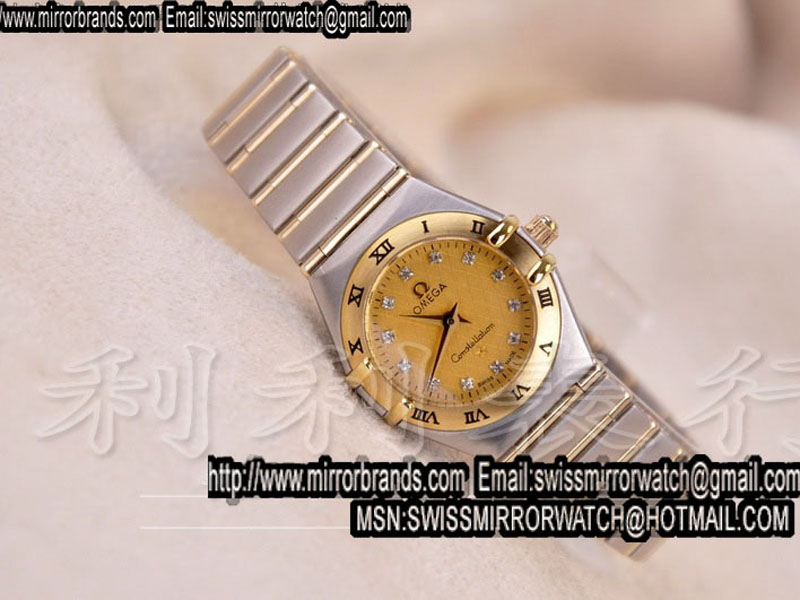 Luxury Omega 18K Wrapped TT Constellation Ladies/Gold Replica Watches