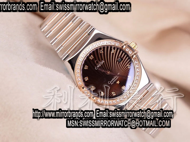 Luxury Omega 18K Wrapped TT Constellation Ladies/Gold /Diamond Replica Watches