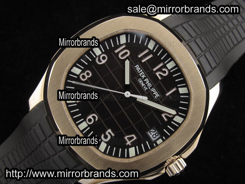 Luxury Patek Philippe Aquanaut Jumbo V2 TT Black on Rubber Strap Replica Watches
