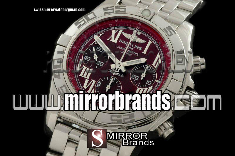 Luxury Breitling Chronomat B01 SS/SS Red Roman A-7750 Ult V 316F
