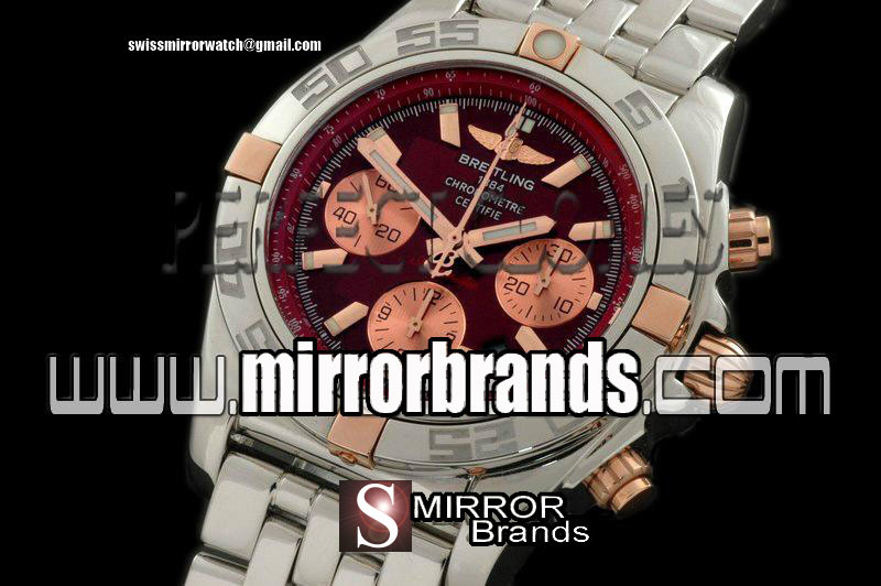 Luxury Breitling Chronomat B01 SS/RG/SS Red Sticks A-7750 Ult V