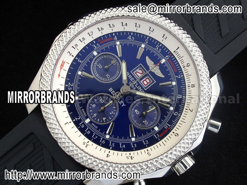 Luxury Breitling Bentley 6.75 Big Date Chrono Rubber band A-7750 Sec@3 28800