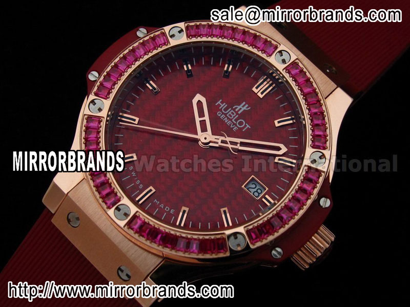 Luxury Hublot Classic-Fusion RG Ruby Bezel in Red