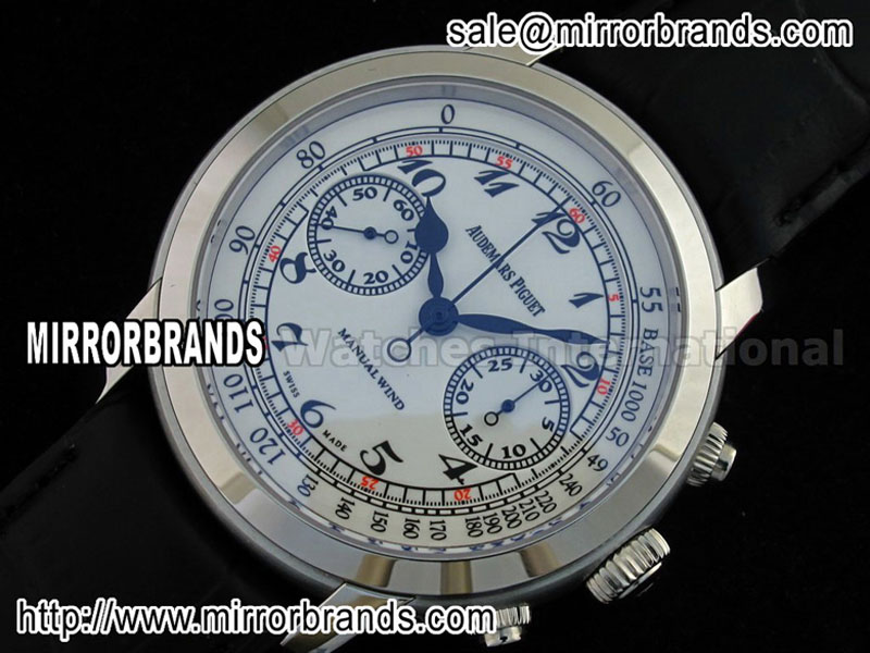 Luxury Audemars Piguet Jules Audemars Hand-Winding Chronograph SS White Dial