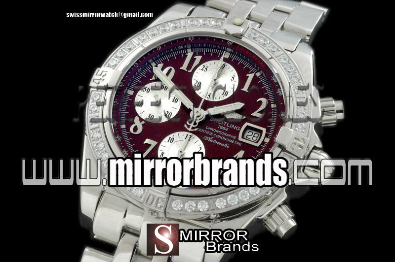 Luxury Breitling Chronomat Evo SS Brown Numeral A-7750 28800bph