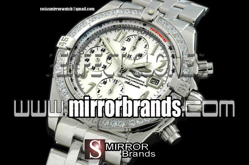 Luxury Breitling Chronomat Evo SS White Numeral A-7750 28800bph