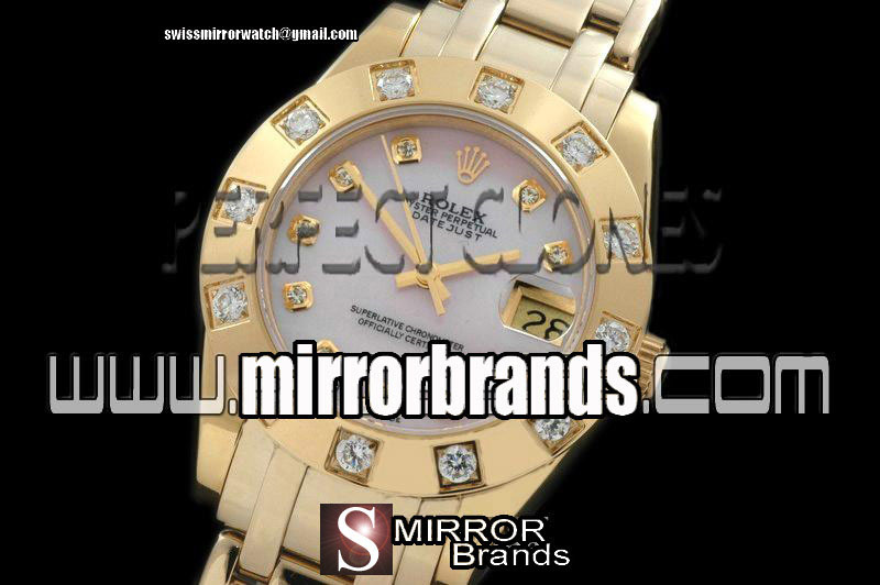 Luxury Rolex FG 12 Diam Bez MOP Pink Diamond Swiss Eta 2836-2