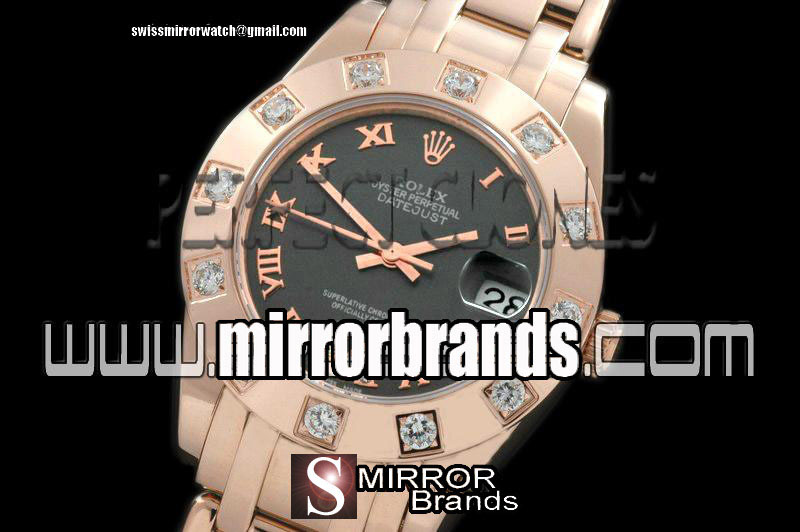 Luxury Rolex FG 12 Diam Bez M-Black Roman Swiss Eta 2836-2