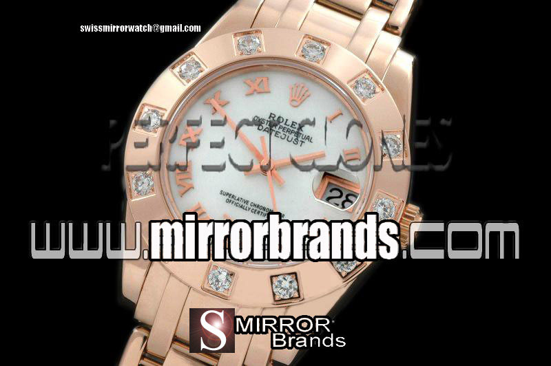 Luxury Rolex FG 12 Diam Bez M-White Roman Swiss Eta 2836-2