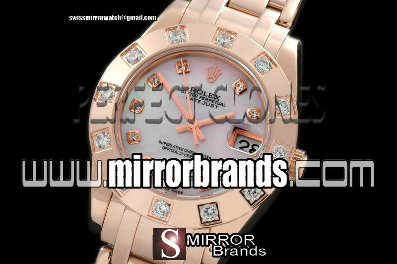 Luxury Rolex FG 12 Diam Bez M-Pink Diam Swiss Eta 2836-2