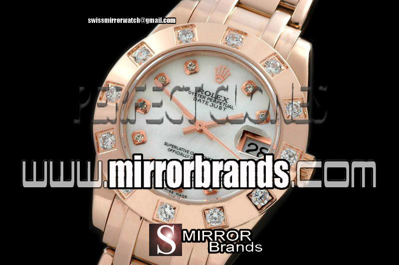 Luxury Rolex FG 12 Diam Bez M-White Diam Swiss Eta 2836-2