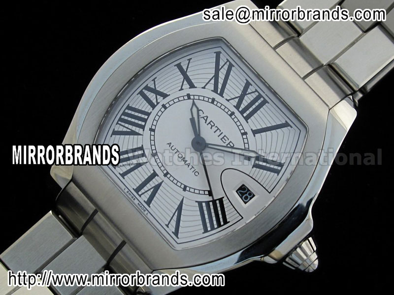 Luxury Cartier Roadster Large Model SS White Dial