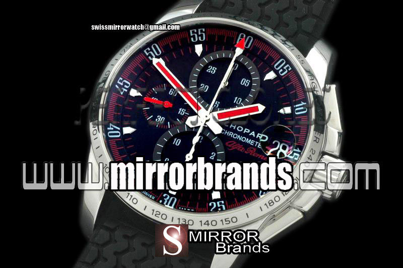 New Chopard Mile Miglia Limited Ed Alfa Romeo SS/RU Blk Watches