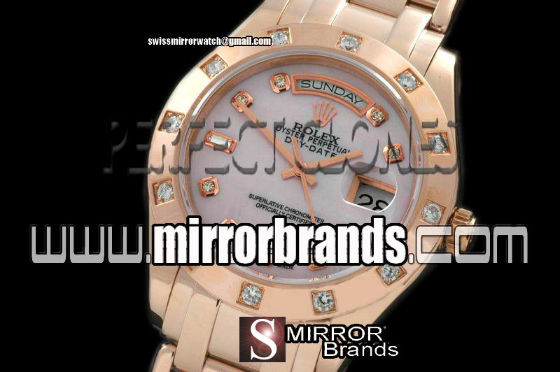 New Rolex RG 12 Diam Bez MOP Pink Diam Swiss Eta 2836-2 Watches