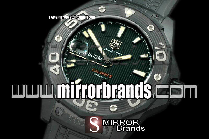 New Tag Heuer Aquaracer 500m Automatic PVD/RU Black Orig Tag Mov Watches