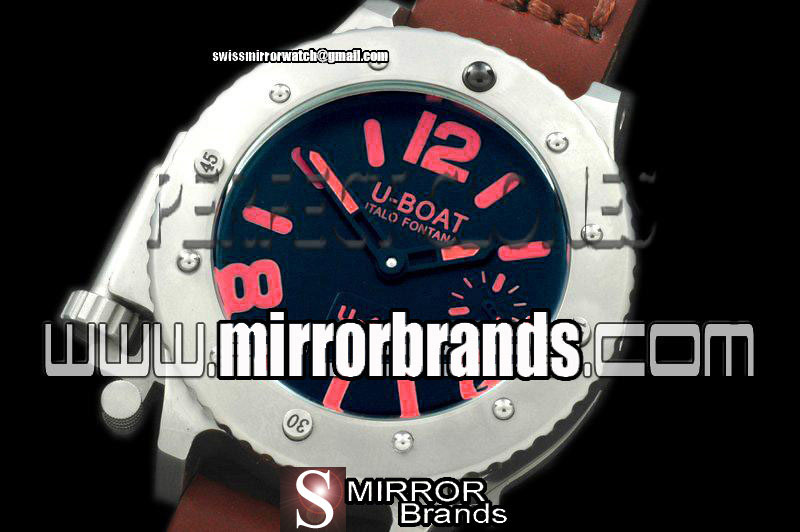 New U-boat U-42 SS/LE Black/Red 47mm Asian 6497 H/W Watches