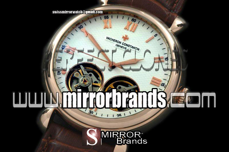 New Vacheron Constantin Malte Duo Tourbillon RG/LE White Asian 2813 Watches