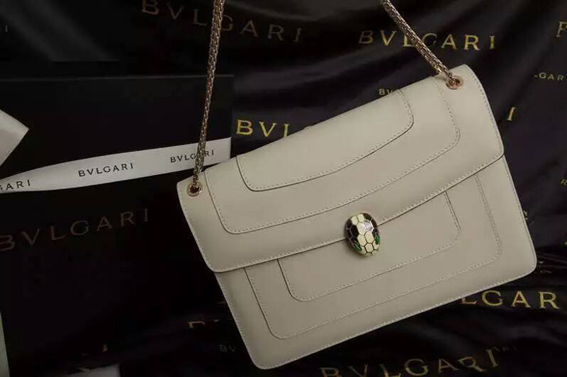 Bvlgari Serpenti Forever Flap Hobo Small Bags 35106 28cm White