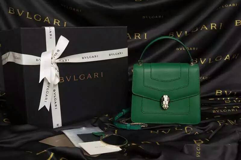Bvlgari Serpenti Forever Flap Hobo Small Bags 38329 20cm Green
