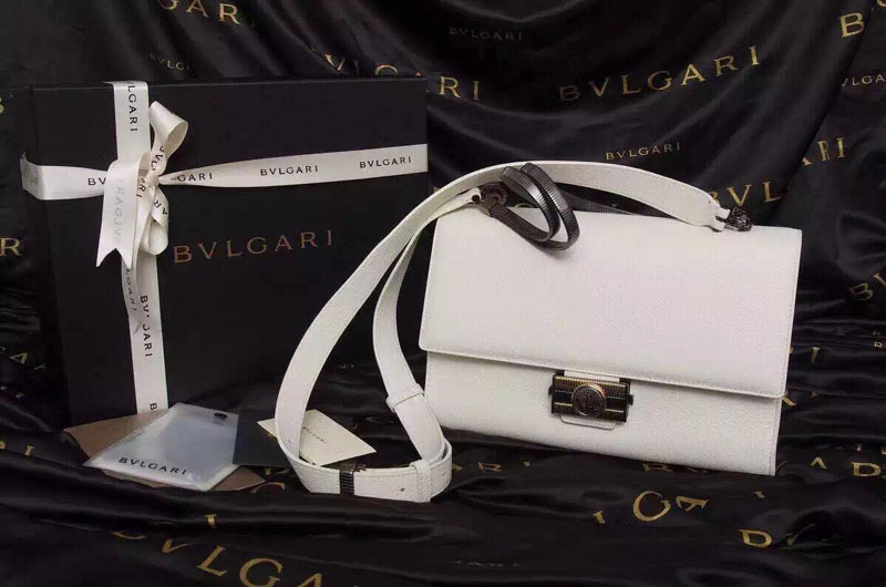 Bvlgari Monete Flap Cover Bags Medium Size 27cm 38506 White